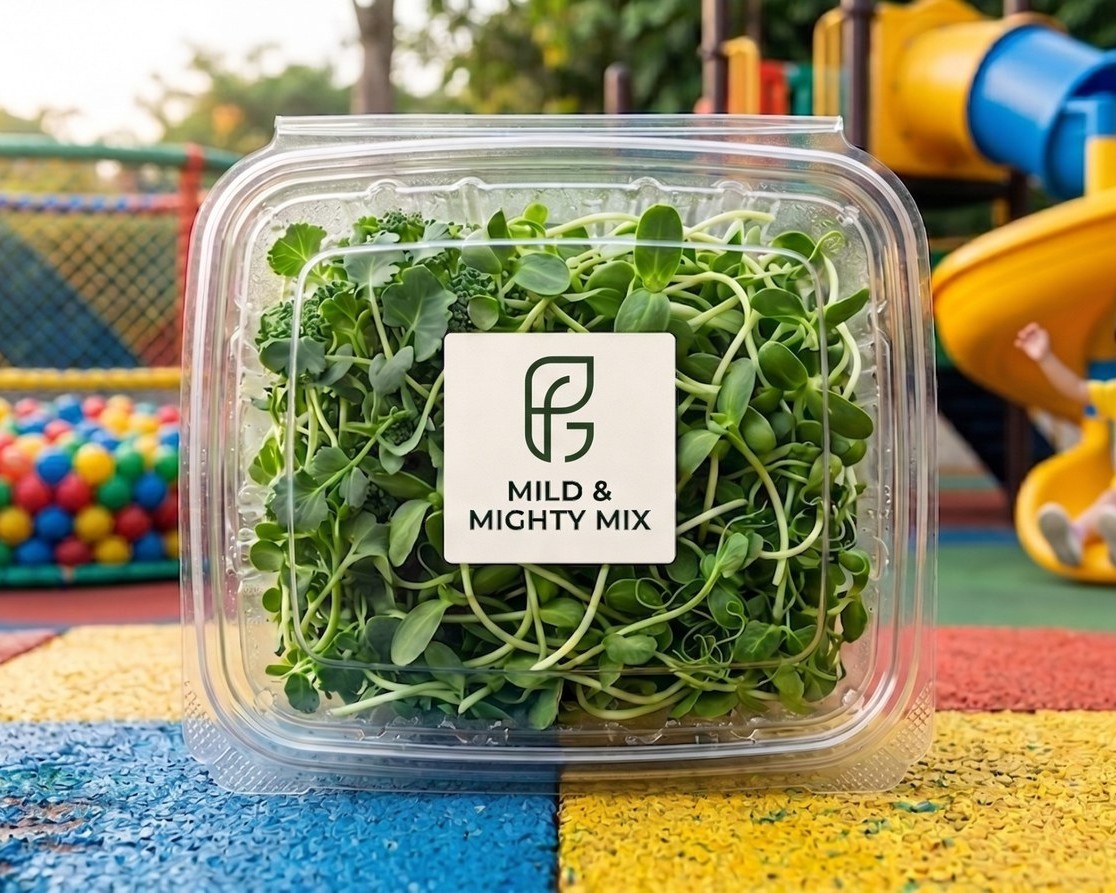 Mild & Mighty Mix microgreens box